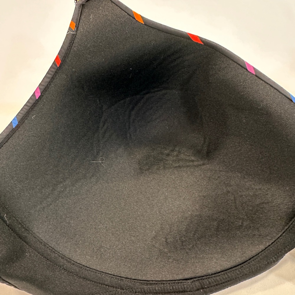 Torrid Dream Wire-Free Lightly Lined Bra Womens 38G Black Rainbow Stripe | Pride - Picture 4 of 7